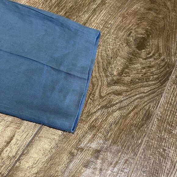 Paul Frederick Pants Men 36 Blue 100% Linen Career Casual Beach Tailored Fit - Picture 8 of 13